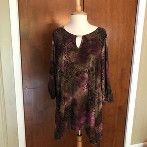Watercolor Animal Print Tunic